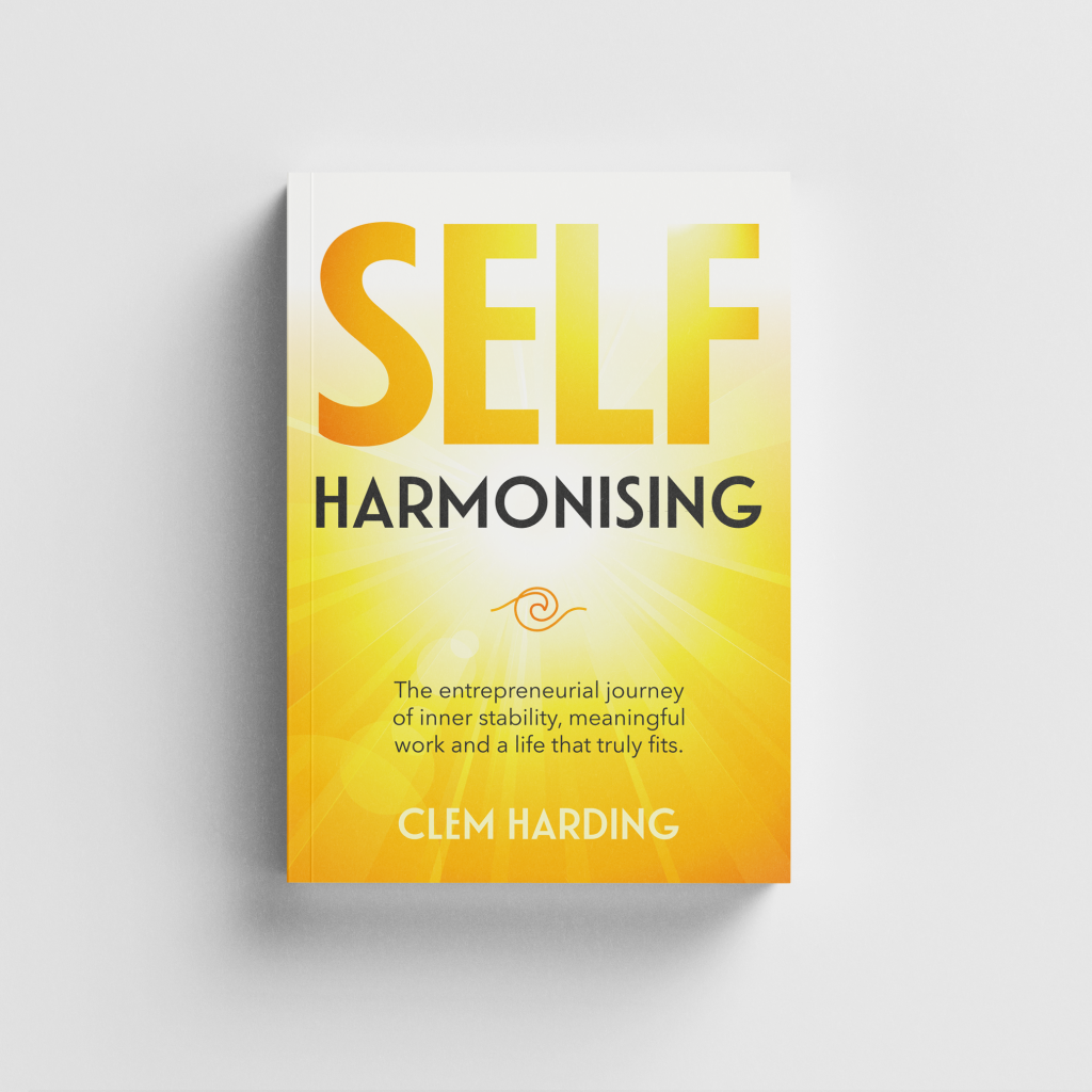 Self-Harmonising book cover by Clem Harding